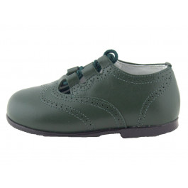 Sapatos ingleses de couro para crianças verde
